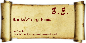 Barkóczy Emma névjegykártya