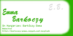 emma barkoczy business card